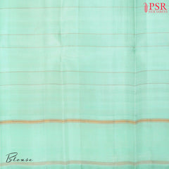 Cerulean Blue & Mint Kanchipuram Silk Saree