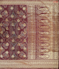 Burgundy Semi Georgette Saree