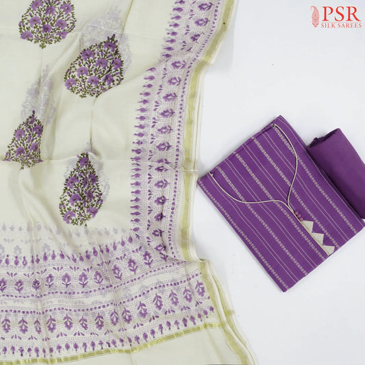 Orchid Bloom Cotton Dress Material