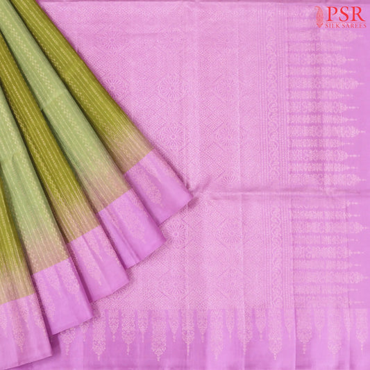 Sage & Olive Green Soft Silk Saree