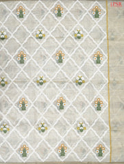 Beige Ghicha Cotton Saree