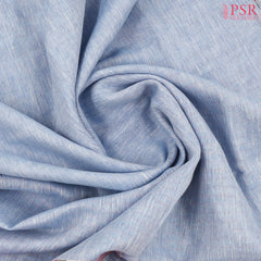 Light Cornflower Blue Linen Saree