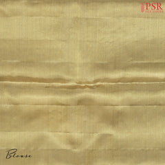 Antique Gold Kanchipuram Tissue Jacquard Silk Saree