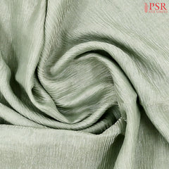 Sage Green Crushed Tissue Silk Saree