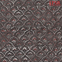 Dark Taupe Ajrakh Print Running Material