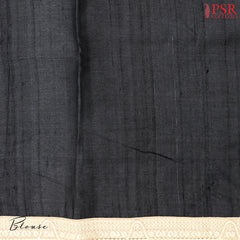 Shadow Black Kadhi Tussar Silk Saree