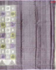 Floral Beige Banaras Tussar Silk Saree