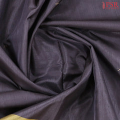 Charcoal Grey Vazhainaar Silk Saree