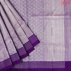 Light Amethyst Purple Tissue Soft Silk Saree
