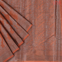 Copper Orange Banaras Tussar Silk Saree