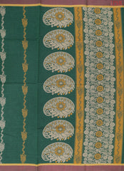 Dark Green Kovai Cotton Saree
