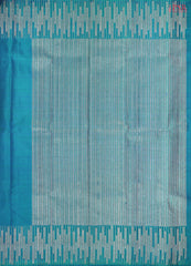 Peacock Blue Kanchipuram Silk Saree