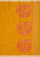 Orange Bengal Cotton Saree