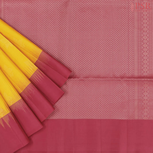 Amber Yellow Soft Silk Saree