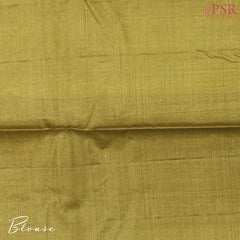 Olive Green Banaras Tussar Silk Saree