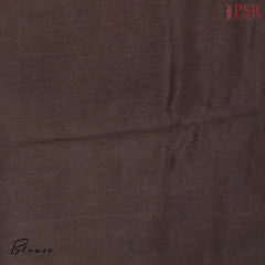 Dark Brown Chanderi Silk Cotton Saree