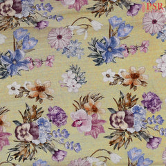 Mellow Yellow Crushed Tissue Silk Saree