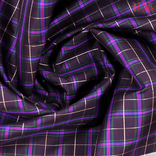 Dark Grape Purple Kanchipuram Silk Saree