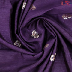 Dark Purple Semi Banaras Saree