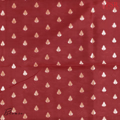 Antique Red Semi Banaras Saree