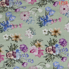 Sage Green Crushed Tissue Silk Saree