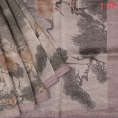 Dusty Mauve Tissue Saree