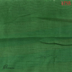 Beige & Basil Green Chanderi Silk Cotton Saree