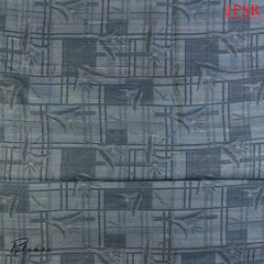 Dark Slate Grey Kadhi Tussar Silk Saree