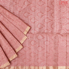 Copper Pink Tissue Soft Silk Saree