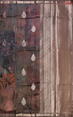 Hues Of Grey Chiniya Silk Saree