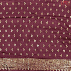 Burgundy Semi Georgette Saree