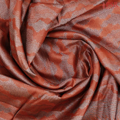 Copper Orange Banaras Tussar Silk Saree