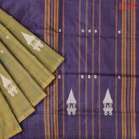 Olive Haze Vazhainaar Silk Saree