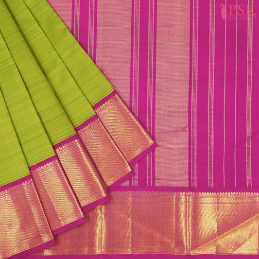 Light Parrot Green Kanchipuram Silk Saree