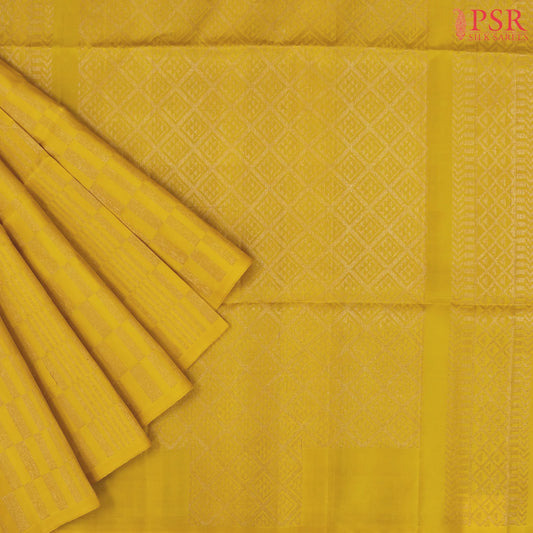 Mustard Yellow Soft Silk Saree