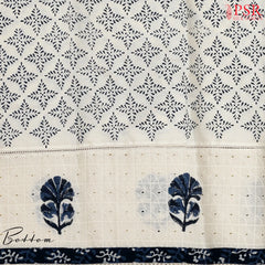 Dark Blue Cotton Dress Material