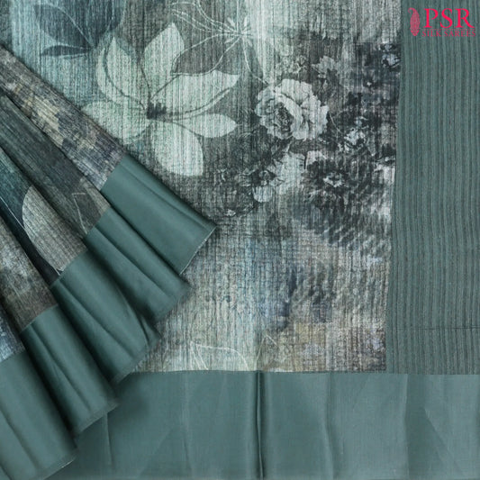 Bottle Green Green Silk Saree