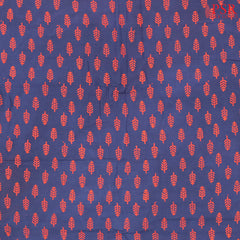 Blue Cotton Print Running Material