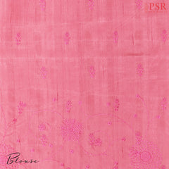 Flamingo Pink Kosa Embroidery Saree
