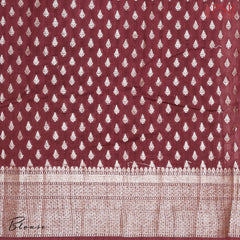 Dark Purple Semi Banaras Saree