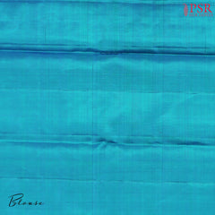 Peacock Blue Kanchipuram Silk Saree