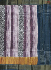 Mauve Purple Semi Tussar Saree