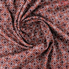 Brown & Burgundy Semi Tussar Saree