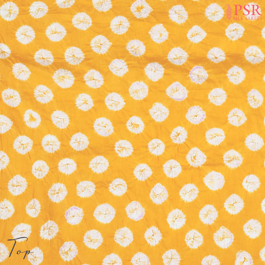 Yellow Bandhini Dress Material