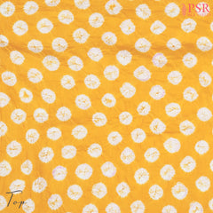 Yellow Bandhini Dress Material