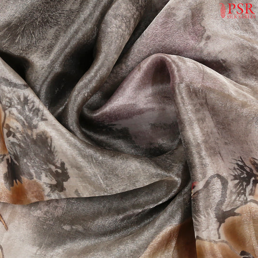 Dusty Mauve Tissue Saree