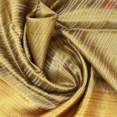 Golden Olive Kanchipuram Jacquard Tissue Silk Saree
