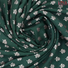 Dark Green Tassar Georgette Saree