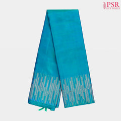 Peacock Blue Kanchipuram Silk Saree