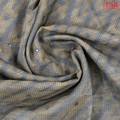 Grey Manipuri Supernet Cotton Saree